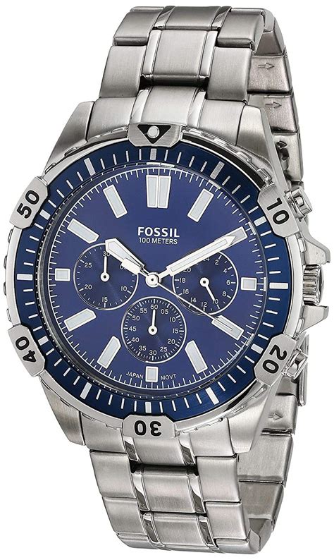 fossil blue titanium watches.